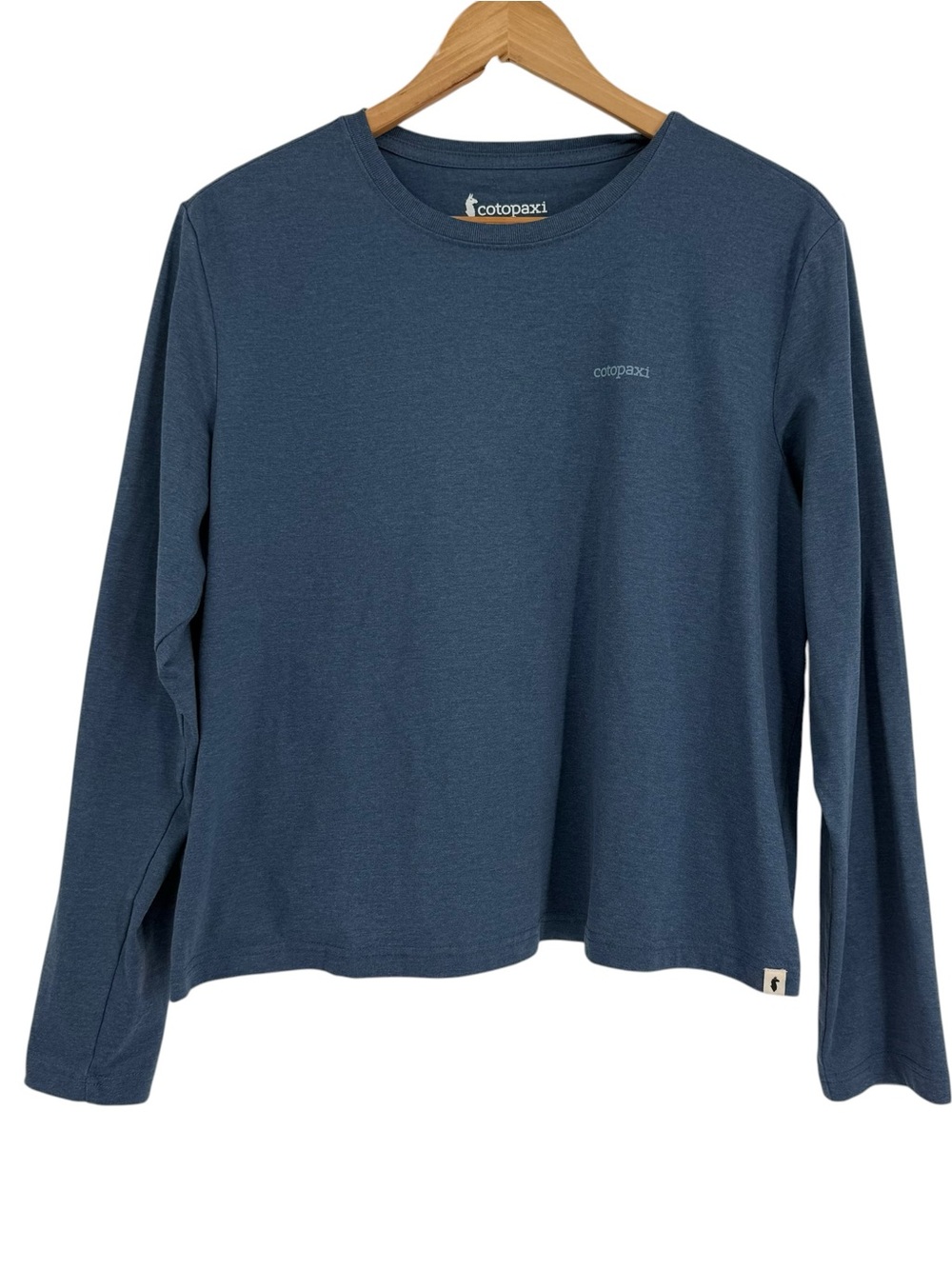 Cotopaxi Sky To Sea Long Sleeve Organic Cotton Blend T-Shirt Womens Size XL Blue
